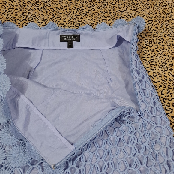 🌈SKY BLUE CROCHET MINI SKIRT-2 - Picture 4 of 8